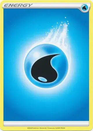 Water Energy Reverse Holo Pokemon card from Sword & Shield